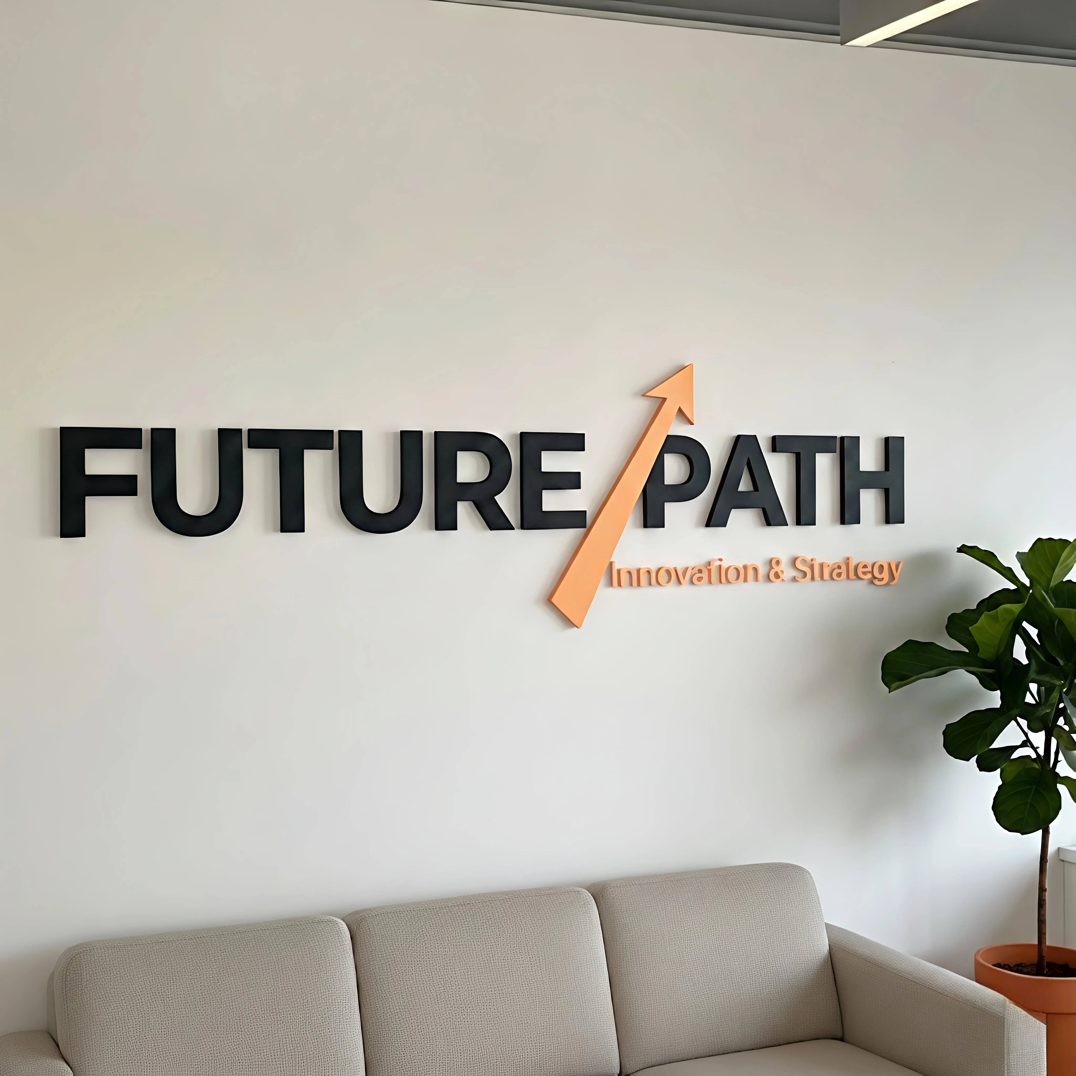 20mm 3D Logo Wall Sign Premium Office Branding Graphic