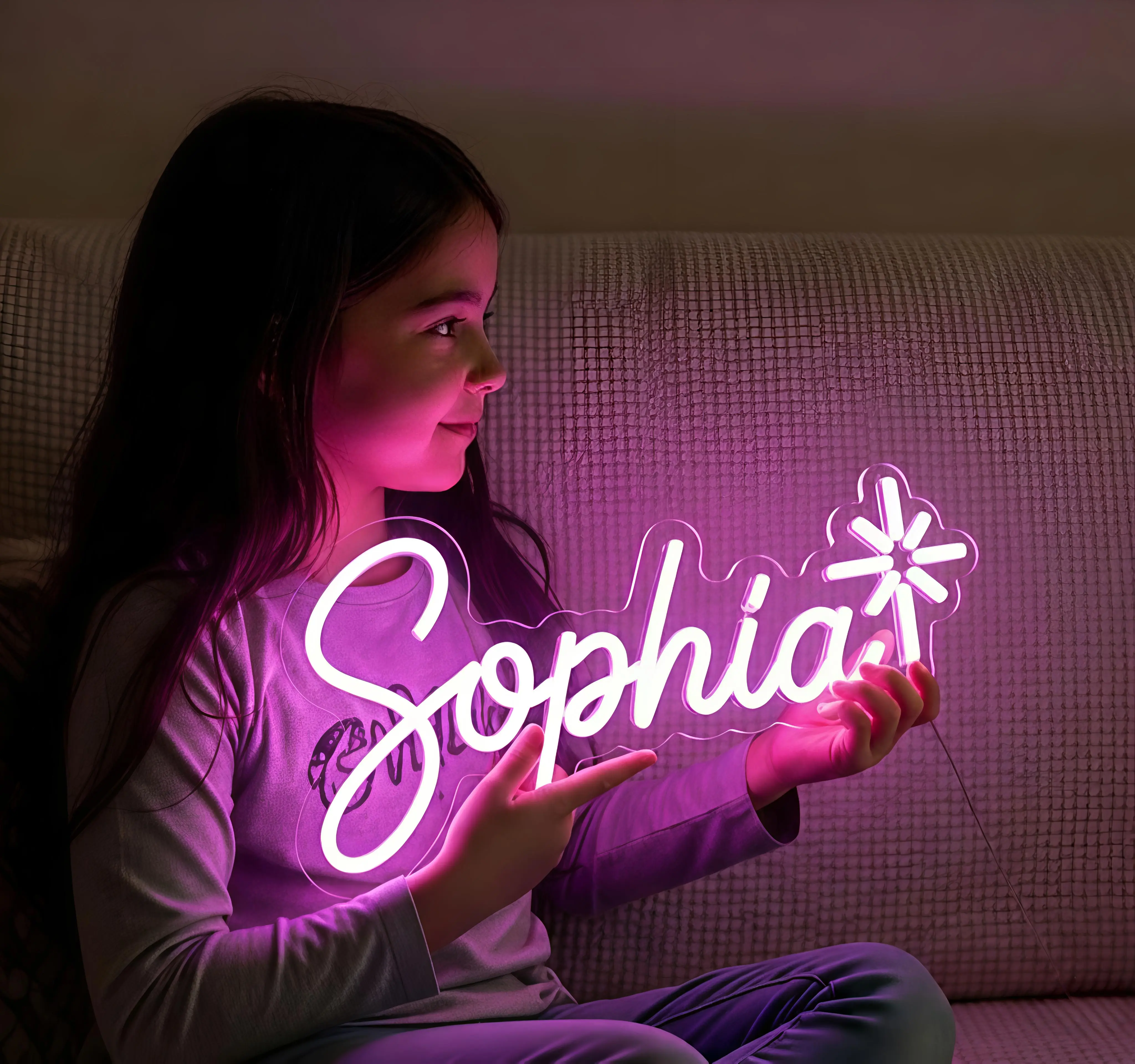 Personalised Name/Text Neon LED Sign with Shape - Best thing to Gift