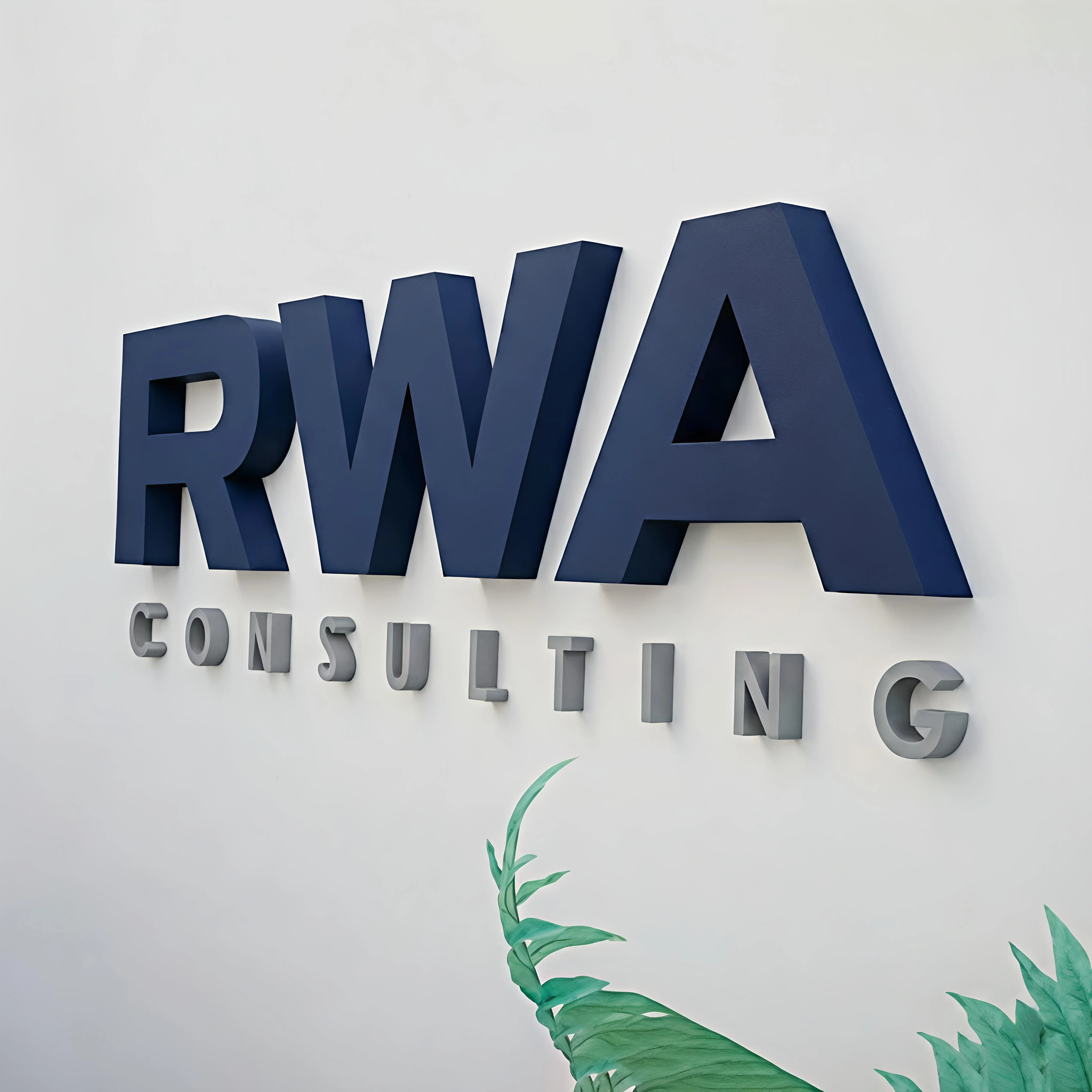 40mm 3D Logo Wall Sign Premium Office Branding Graphic