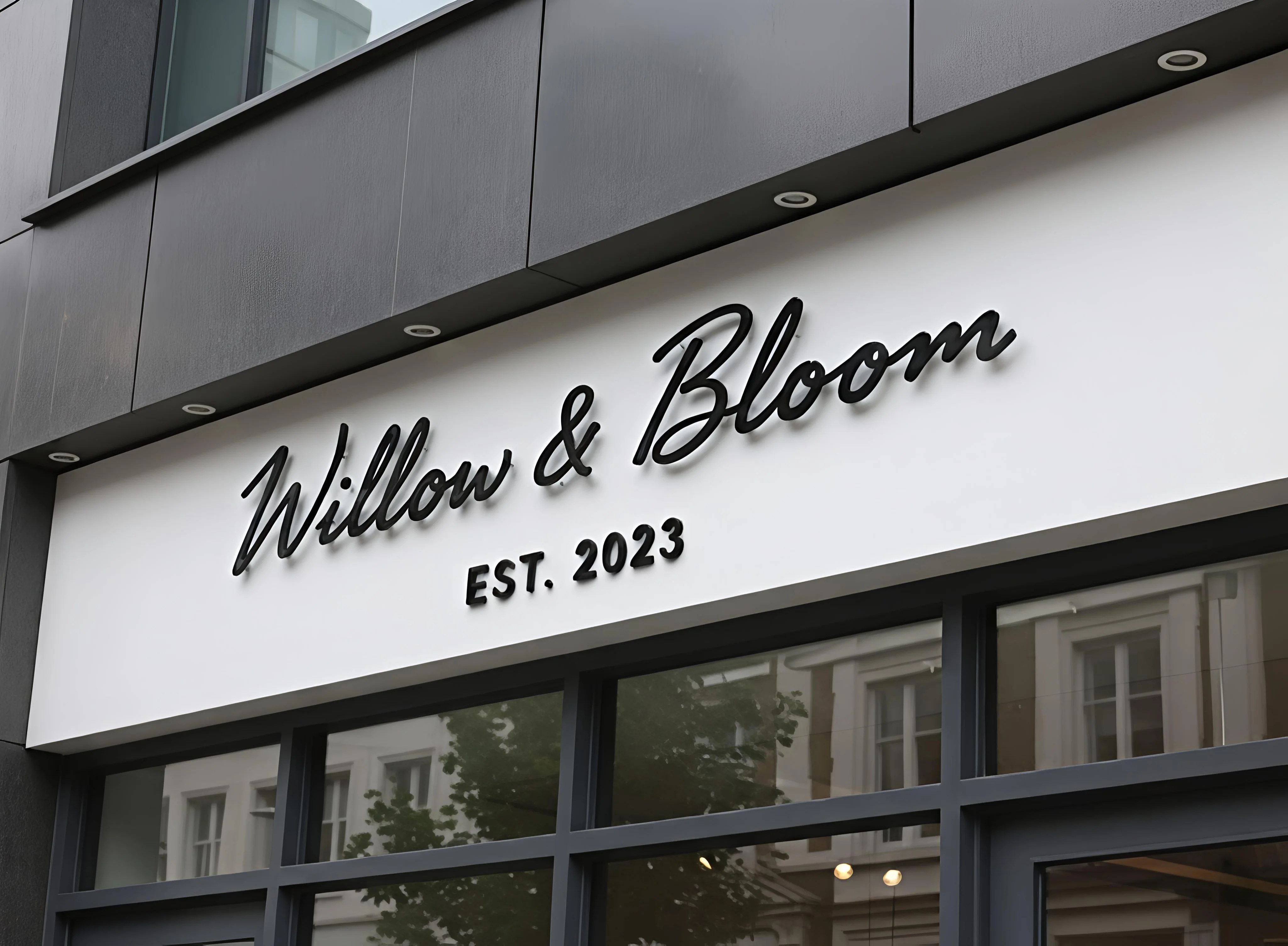 3D Acrylic Shop Sign - Standard Colours