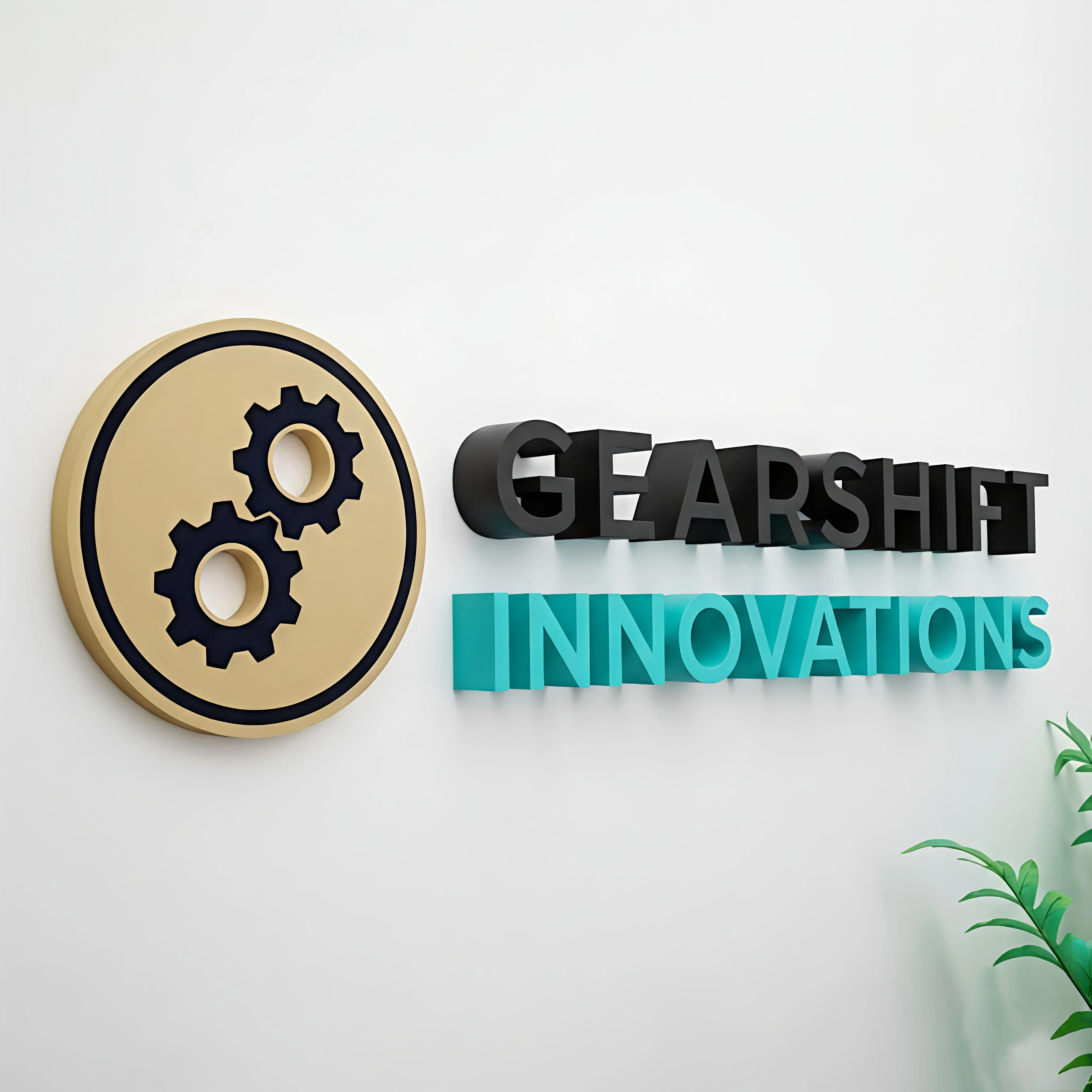 40mm 3D Logo Wall Sign Premium Office Branding Graphic