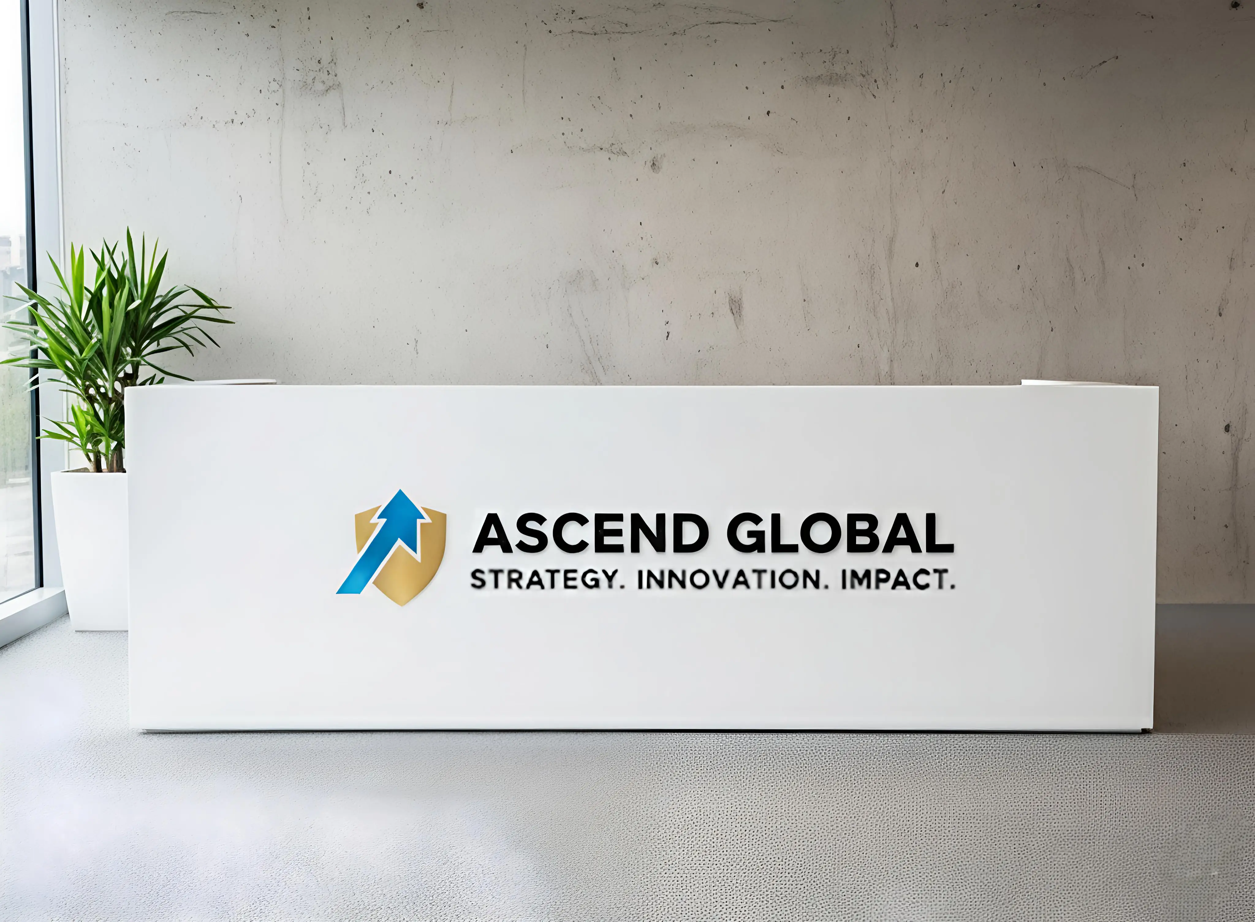 Custom Acrylic Desk Branding Sign