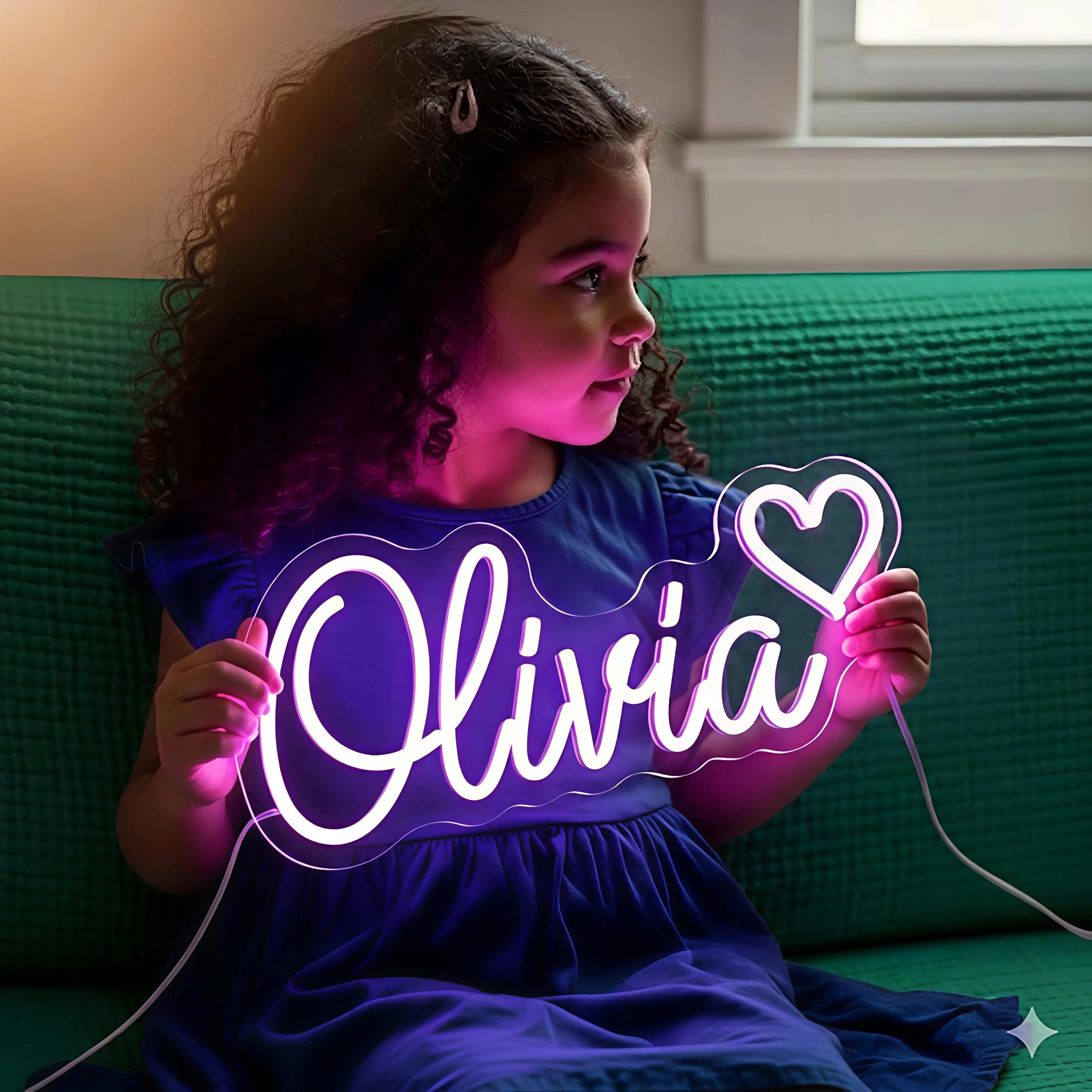 Personalised Name/Text Neon LED Sign with Shape - Best thing to Gift