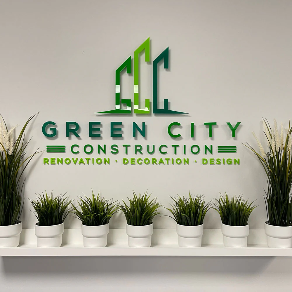 3D Acrylic Logo Wall Sign Standard Colours