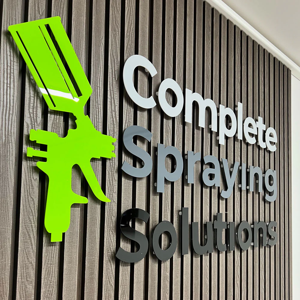 3D Acrylic Logo Wall Sign Standard Colours