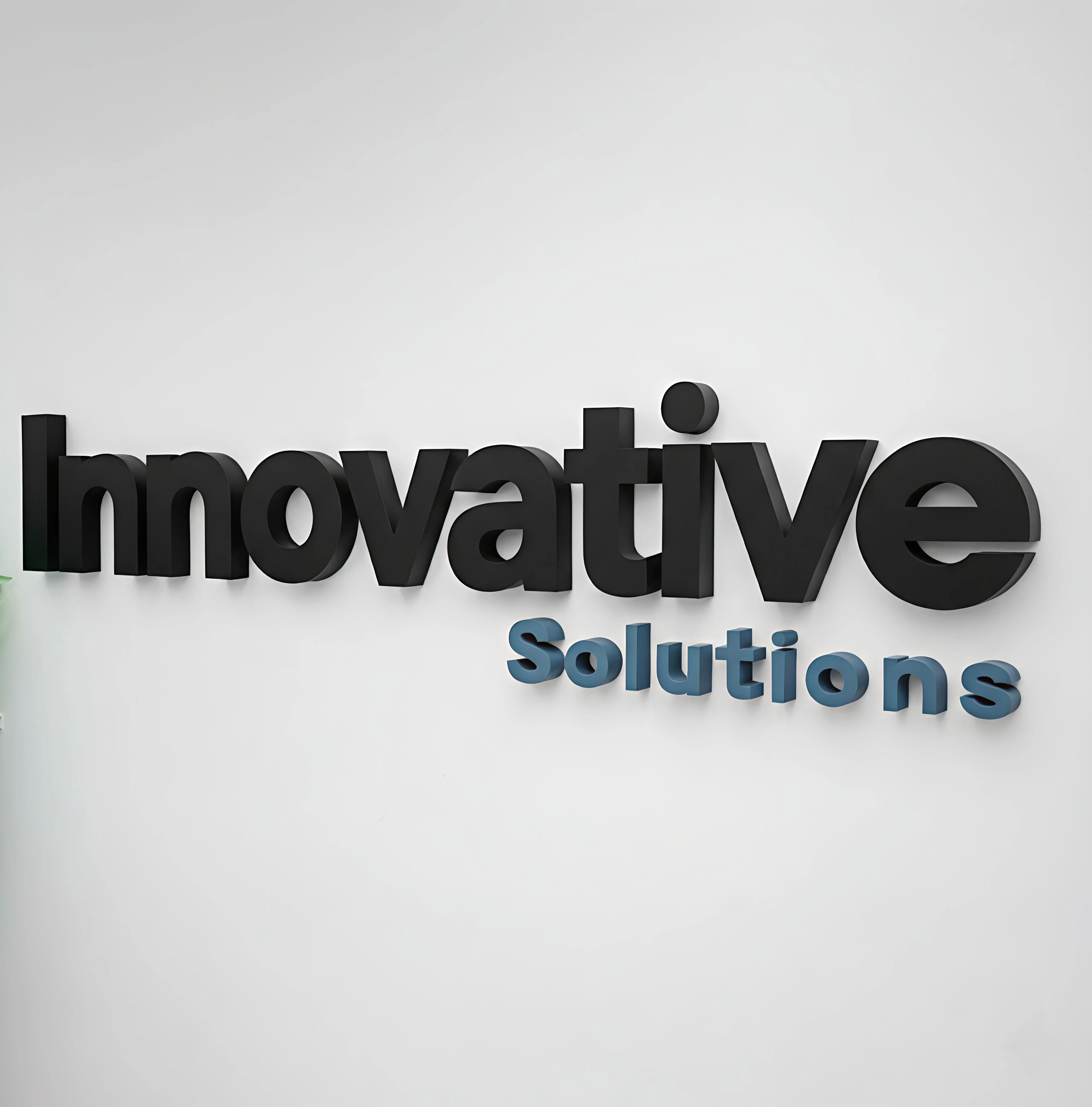 40mm 3D Logo Wall Sign Premium Office Branding Graphic