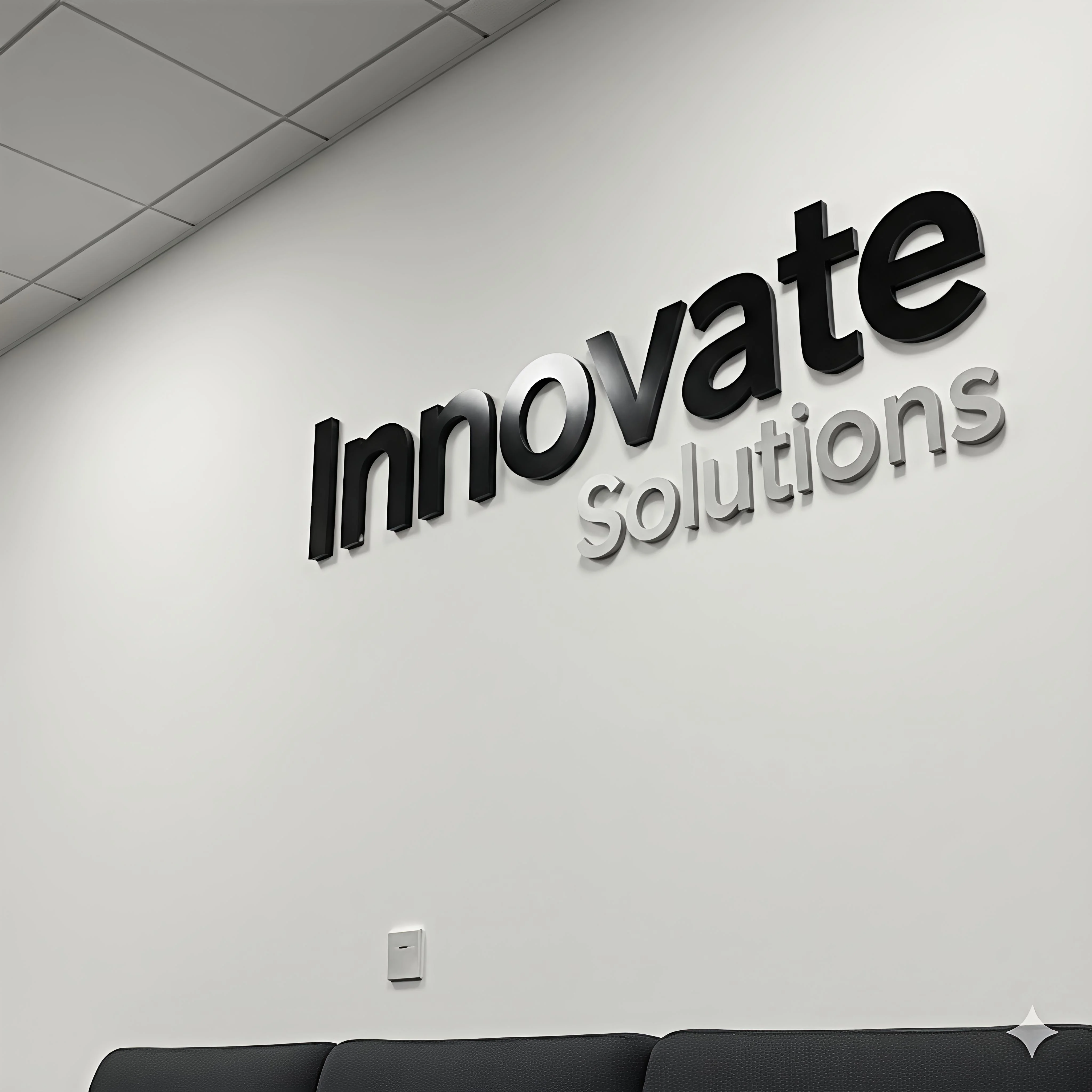 20mm 3D Logo Wall Sign Premium Office Branding Graphic