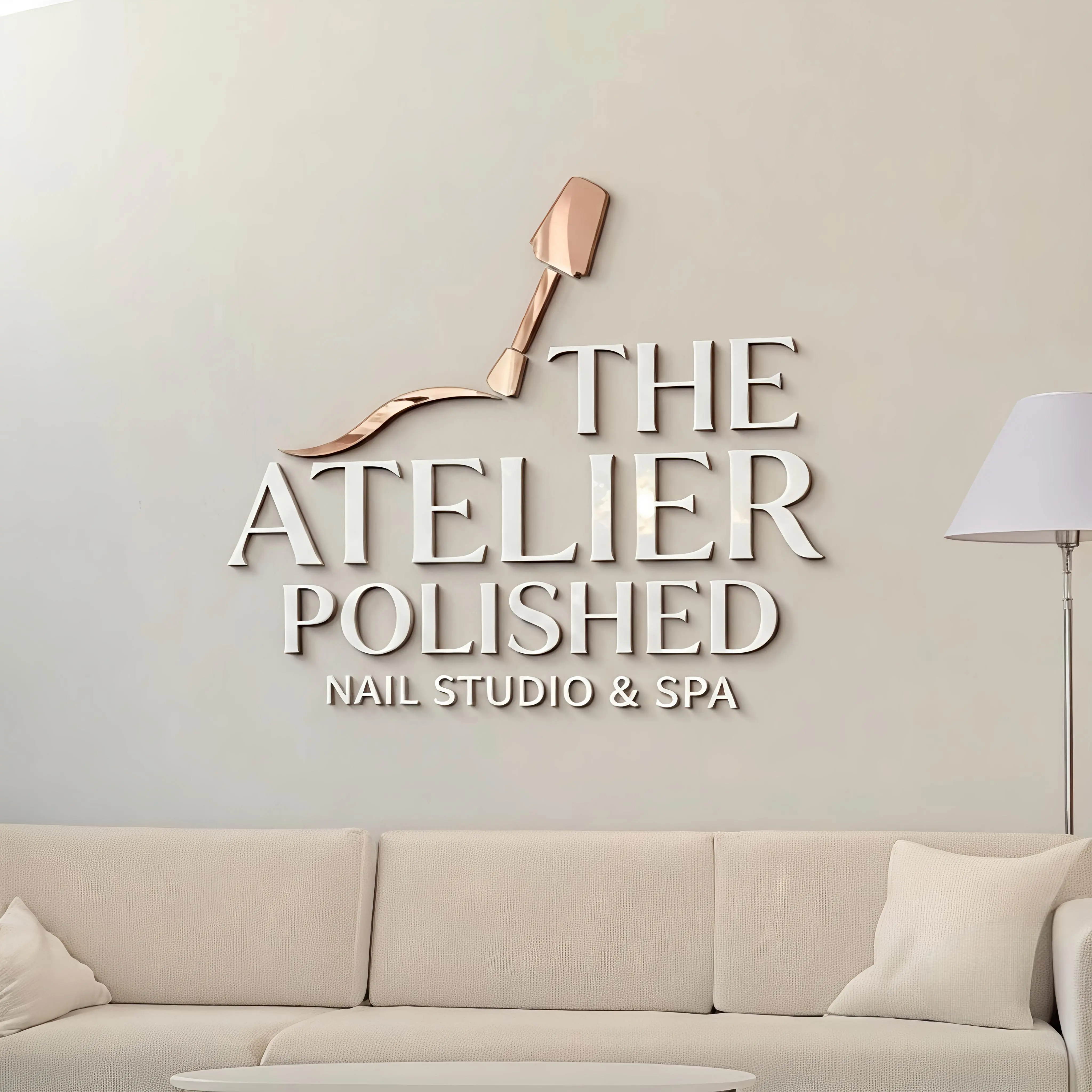 3D Mirror Finish 3D Acrylic Logo Wall Sign
