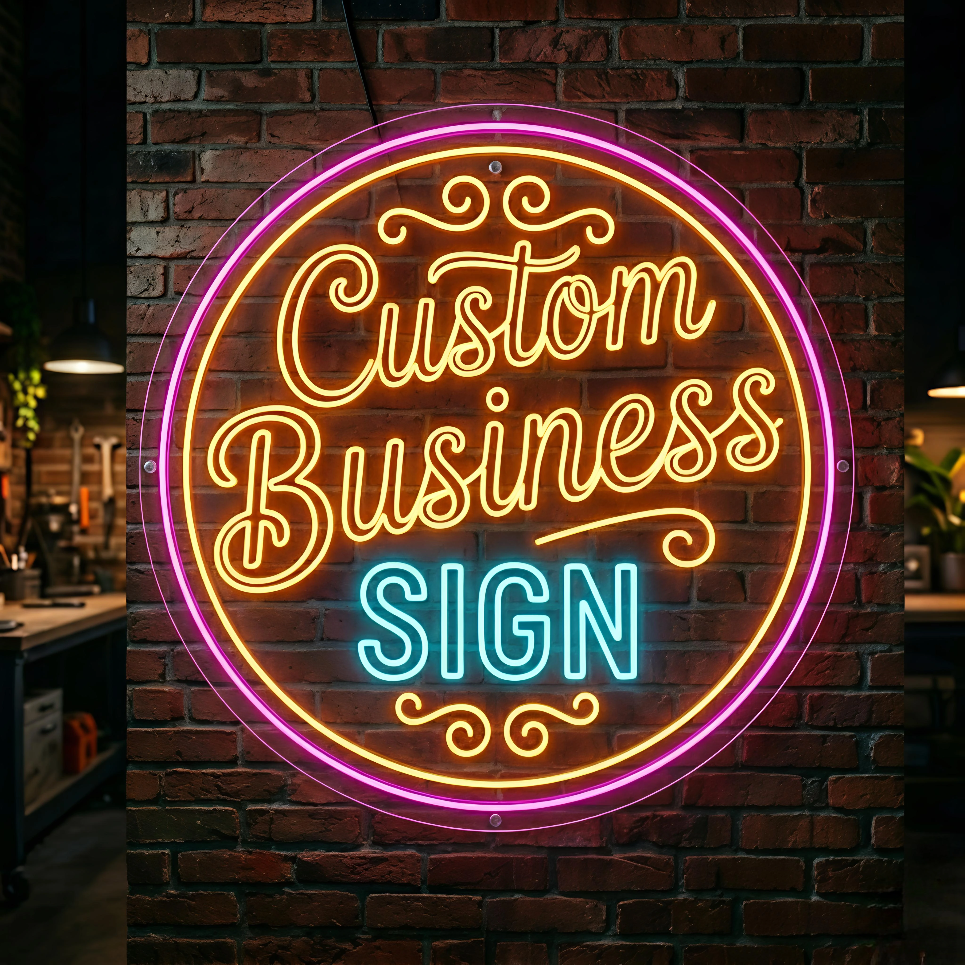 Neon LED Company Logo Wall Sign