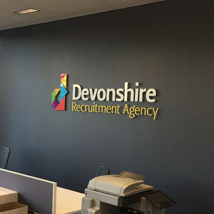 3D Acrylic Logo Wall Sign Standard Colours