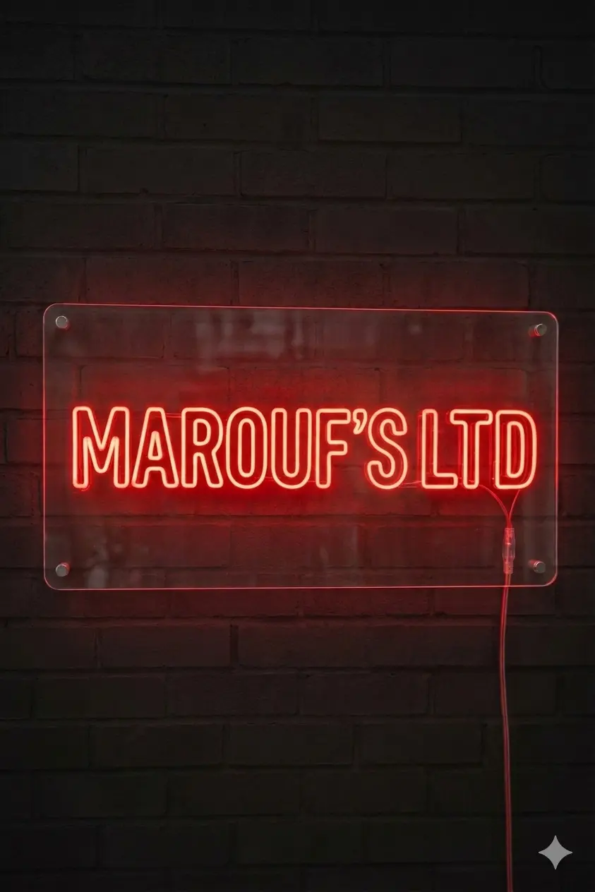 Custom LED Neon Sign of your Logo/Brand Name - In your Brand Colors
