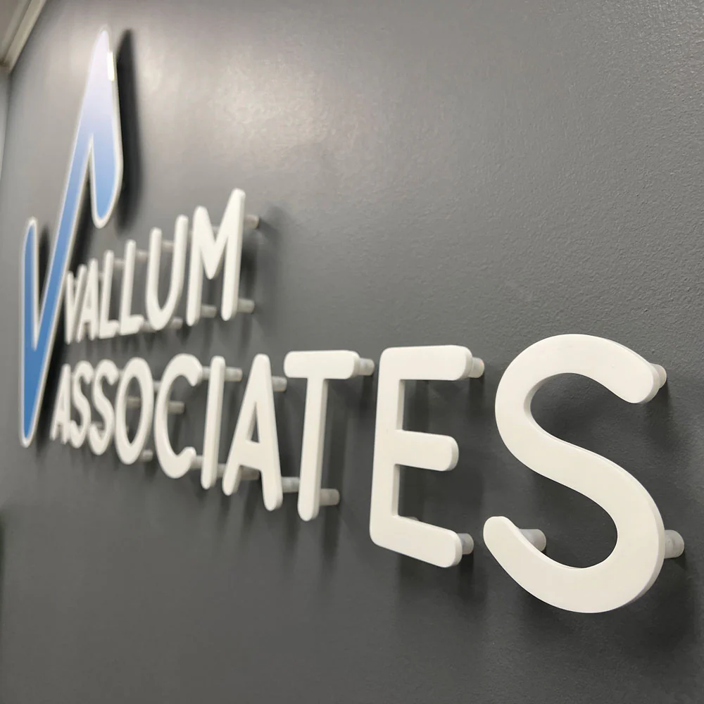 3D Acrylic Logo Wall Sign Standard Colours