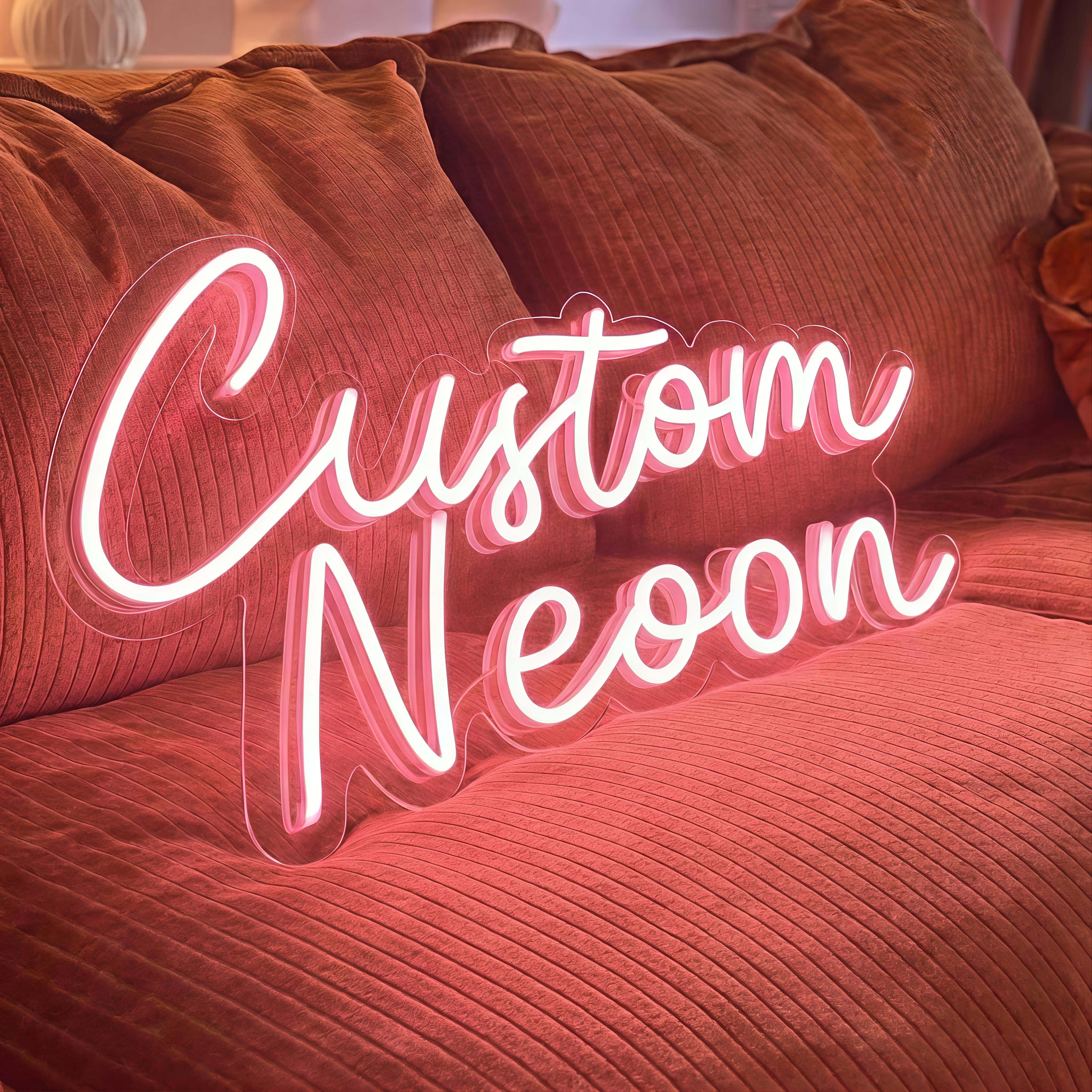 Personalised Name/Text Neon LED Sign with Shape - Best thing to Gift
