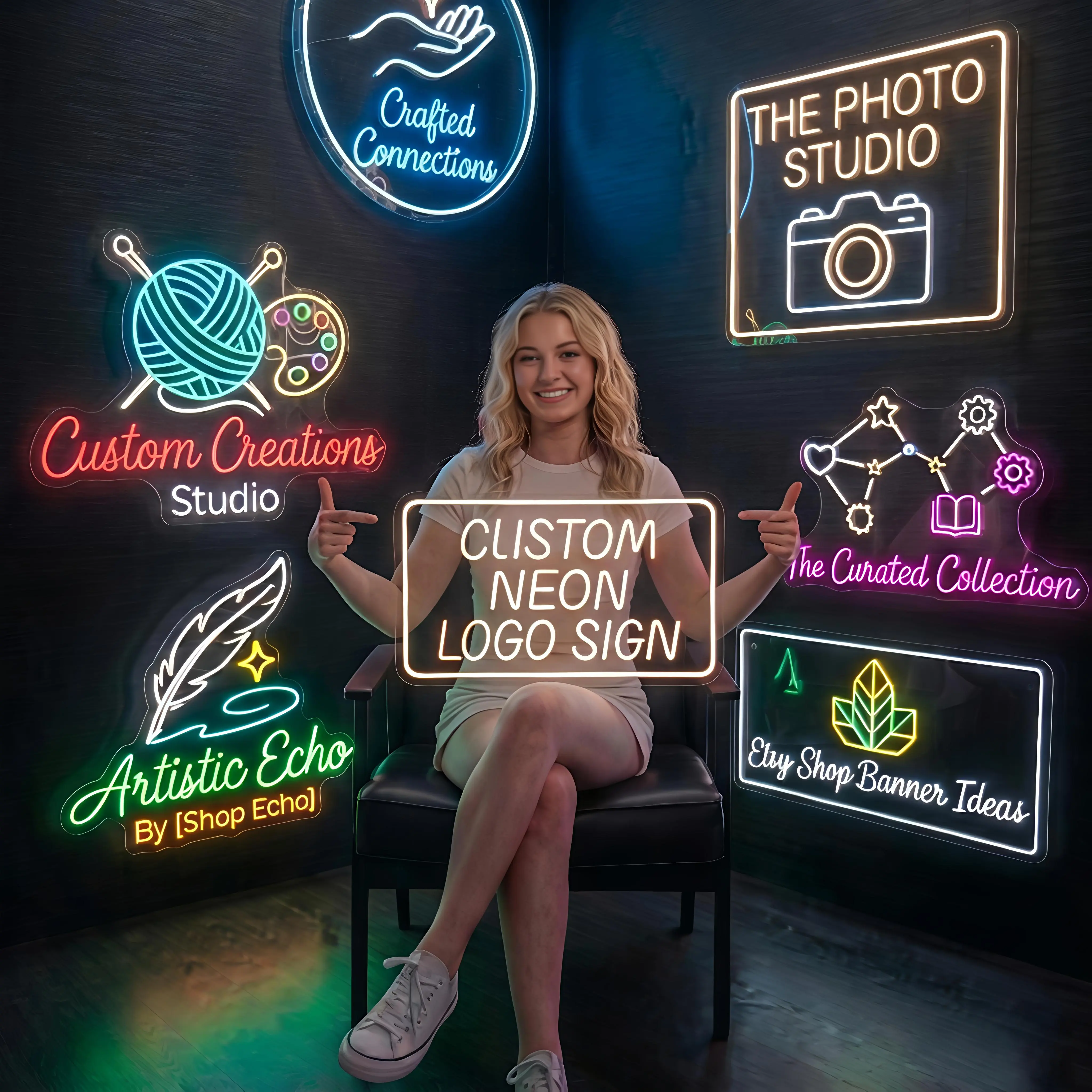 Custom LED Neon Sign of your Logo/Brand Name - In your Brand Colors